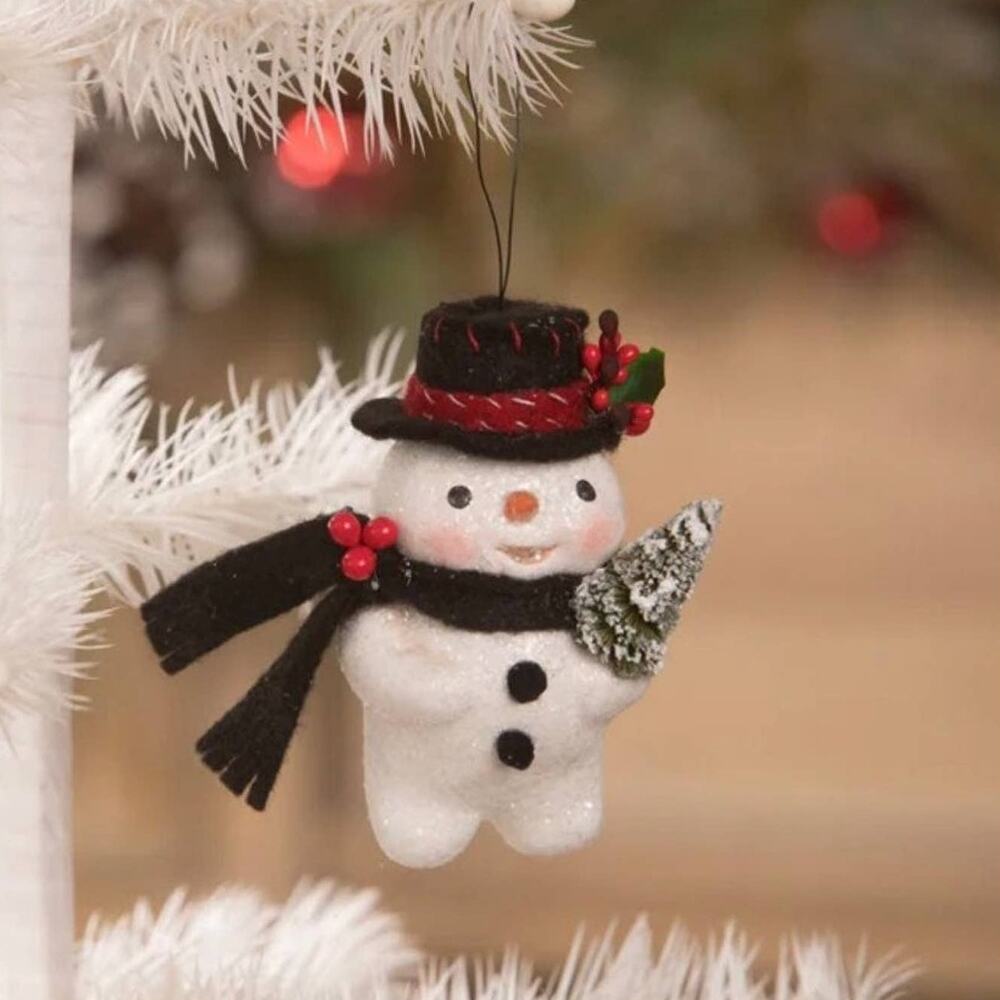Bethany Lowe Michelle Allen Traditional Snowman Christmas Ornament NEW